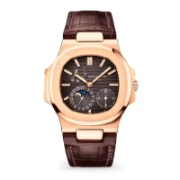 Patek Philippe Nautilus Gold Leather Replica