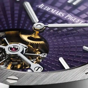 Purple dial of the watch