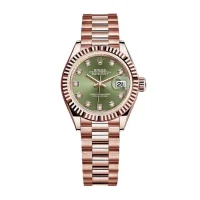 Rolex Lady-Datejust Everose Gold with Green Diamond 279165-0011 replica