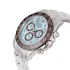 brown bezel of the Rolex Daytona Ice Blue Arabic Dial Replica