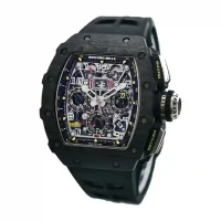 black bezel and case of the Richard Mille Winding RM11-03 replica