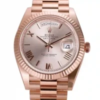 rose gold and roman numerals dial of the Rolex Rhodium Replica