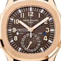 brown dial of the Patek Travel Time Replica