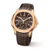 rose gold case and bezel of the Patek Travel Time Replica