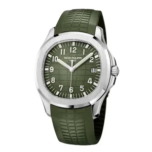 Green dial of the watch