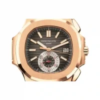 brown dial of the Patek Philippe Nautilus Rose 5980R Replica