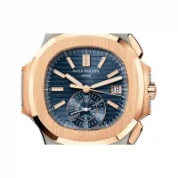 blue and stick dial of the Patek Philippe Rose Gold 59801AR Replica