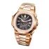 Gold case of the Patek Philippe Nautilus Brown Dial Replica