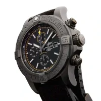 black and stick dial of the Breitling Super Avenger 2 Replica