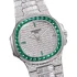 side view of the Emerald Bezel 5711 Replica