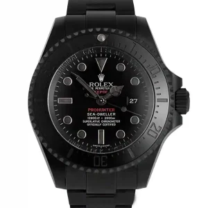 black dial of the watch