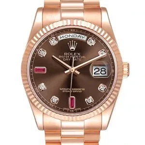 brown dial of the watch