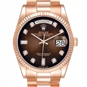 Brown dial of the watch