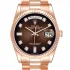 brown and stick dot dial of the Rolex Day-Date Brown Ombre Replica