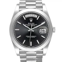 black and stick dial of the Rolex Diagonal Black Replica