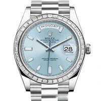 Ice blue dial of the Rolex Presidential Platinum Replica