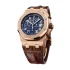 blue dial of the AP Chronograph Rose Gold Replica