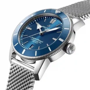 blue dial of the watch