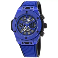 blue bezel of the Hublot Blue Watch Replica