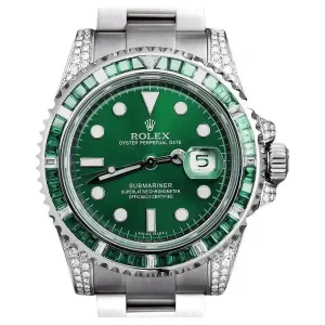 Green Gem Set bezel of the watch