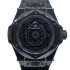 Black and transparent dial of the Hublot All Black Replica