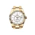 white and stick dial of the Rolex Sky-Dweller Yellow Gold Fluted Bezel Replica