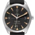 black stick and numerals dial of the Omega Railmaster Black Replica