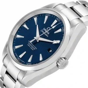 blue dial of the watch