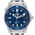 blue and stick dot dial of the Omega Seamaster 300m Steel Replica