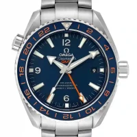 blue stick and numerals dial of the Omega Planet Ocean 600M Replica