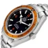 orange bezel of the Omega Planet Ocean Orange Replica