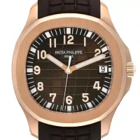 brown and numerals of the Patek Philippe Gold Brown Strap Replica