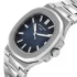 steel bezel of the Patek Philippe Nautilus Platinum Blue Replica