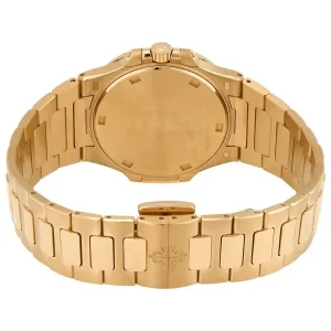 yellow gold case view of the watch