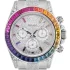 grey and diamond dial of the Rolex Daytona Rainbow Replica