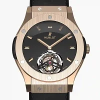 black stick and tourbillon dial of the Hublot Tourbillon Black Replica