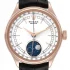 white and moonphase dial of the Rolex Gold Cellini Replica