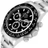 black bezel of the Rolex Daytona Stainless Steel Replica