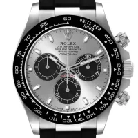 grey black and stick dot dial of the Rolex Daytona White Gold Replica