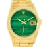 green and just date dial of the Fake Rolex Malachite Replica