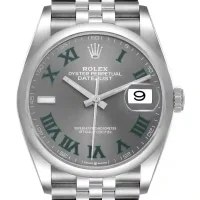 grey dial of the Rolex Wimbledon Replica