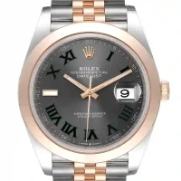 grey dial of Two Tone Datejust Replica