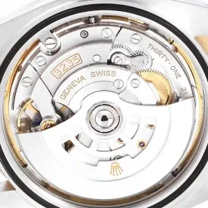 movement and caliber inside the case