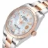 rose gold bezel close view of the Rolex Mother Of Pearl Replica