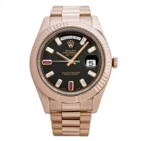 Rolex Day-Date II 218235 Rose Gold Black Replica