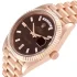 rose gold bezel of the Rolex Day-Date 228235 Chocolate Replica