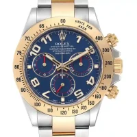 blue and numerals dial of the Rolex Daytona Yellow Gold Replica