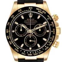 black and stick dot dial of the Rolex Daytona Rubber Strap Replica