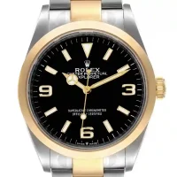 black stick and number dial of the Rolex Explorer 2021 Replica