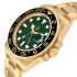 black bezel close view of the Rolex Gmt Green Dial Replica